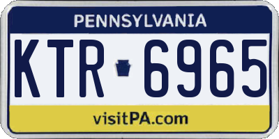 PA license plate KTR6965