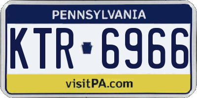 PA license plate KTR6966