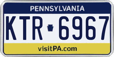 PA license plate KTR6967