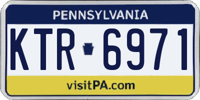 PA license plate KTR6971