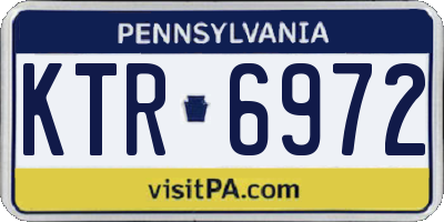 PA license plate KTR6972
