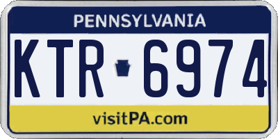 PA license plate KTR6974