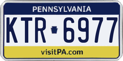 PA license plate KTR6977