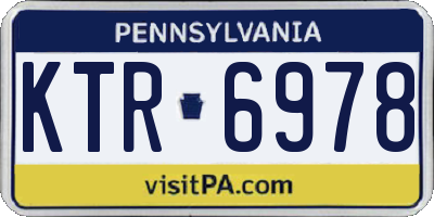 PA license plate KTR6978