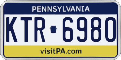 PA license plate KTR6980