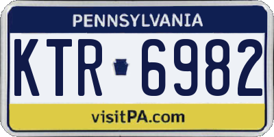 PA license plate KTR6982
