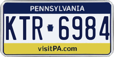 PA license plate KTR6984
