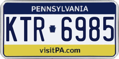 PA license plate KTR6985