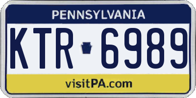 PA license plate KTR6989