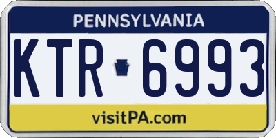 PA license plate KTR6993