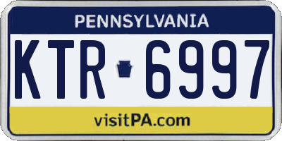 PA license plate KTR6997