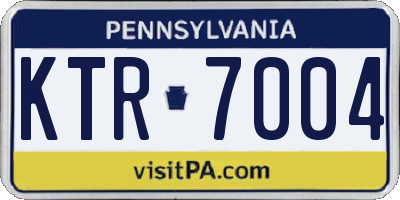 PA license plate KTR7004