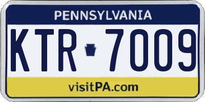 PA license plate KTR7009