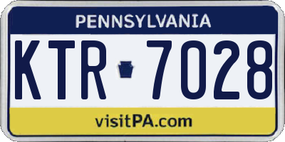 PA license plate KTR7028