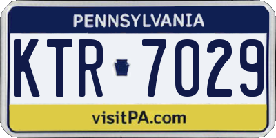 PA license plate KTR7029