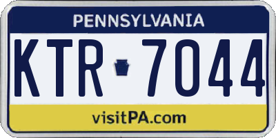 PA license plate KTR7044
