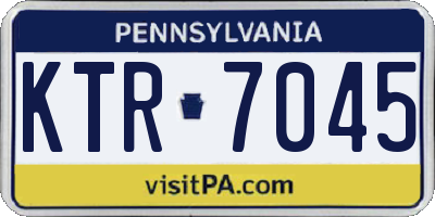 PA license plate KTR7045