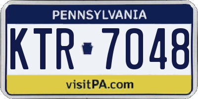 PA license plate KTR7048