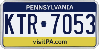 PA license plate KTR7053