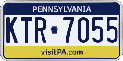 PA license plate KTR7055