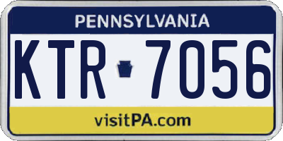 PA license plate KTR7056