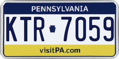PA license plate KTR7059