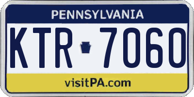 PA license plate KTR7060