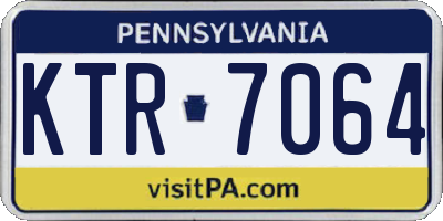 PA license plate KTR7064