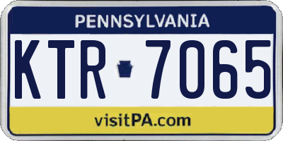 PA license plate KTR7065