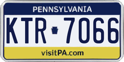 PA license plate KTR7066
