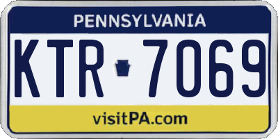 PA license plate KTR7069