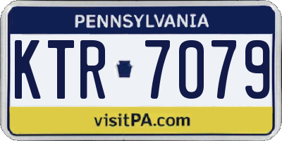 PA license plate KTR7079