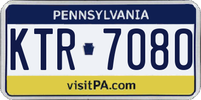 PA license plate KTR7080