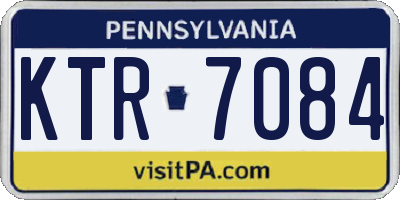 PA license plate KTR7084
