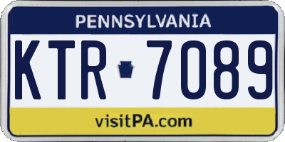 PA license plate KTR7089