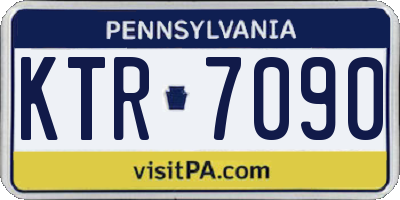 PA license plate KTR7090