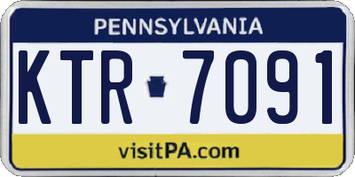 PA license plate KTR7091
