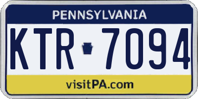 PA license plate KTR7094