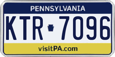 PA license plate KTR7096