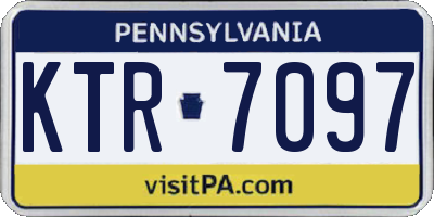 PA license plate KTR7097