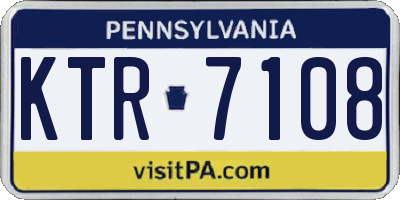 PA license plate KTR7108