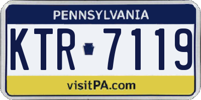 PA license plate KTR7119