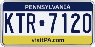 PA license plate KTR7120