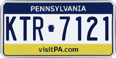 PA license plate KTR7121