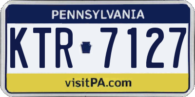 PA license plate KTR7127