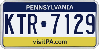 PA license plate KTR7129