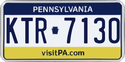 PA license plate KTR7130