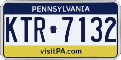 PA license plate KTR7132