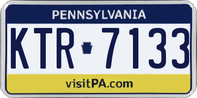 PA license plate KTR7133