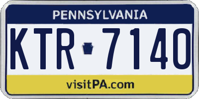 PA license plate KTR7140